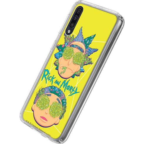 Adult Swim Rick and Morty Rick and Morty Portal Eyes Galaxy A50 Clear Case